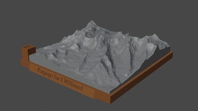 carpogo sar montaña paisaje volcán terreno ambiente naturaleza fotogrametría elevación dem Ciencias 3d print model - Mito3D