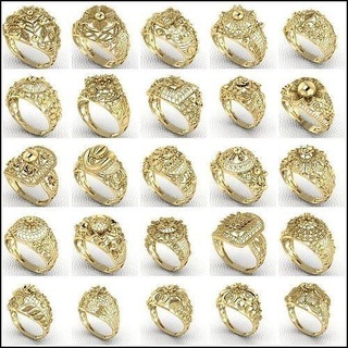 rana anelli oro platino argento ottone tradizionale indiano gioielleria stampabile prototipazione dito luce peso gioielli cad 3d jali perline nozze Fidanzamento 3d print model - Mito3D