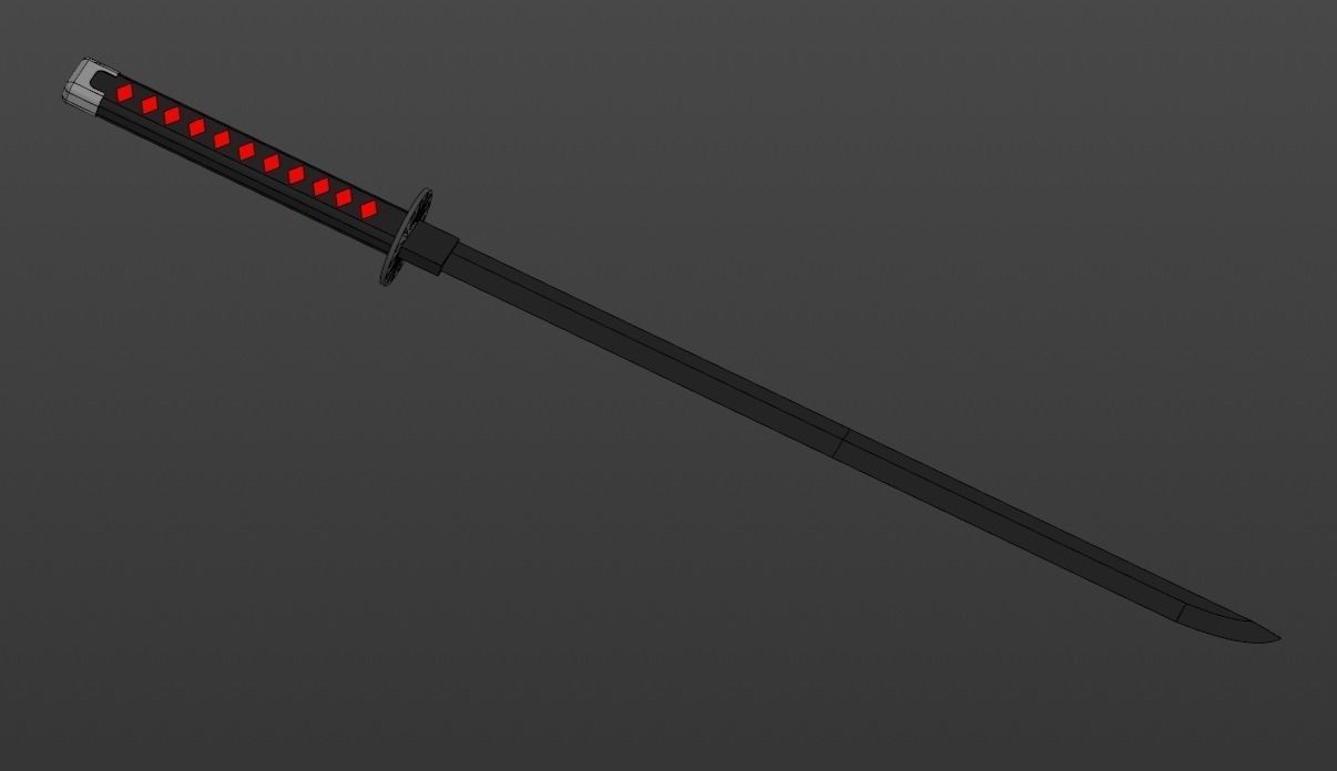 katana tanjirou demônio slayer kimetsu yaiba espada matador demônios kimetsunoyaiba 3dprint anime jogos brinquedos cosplay 3D print model - Mito3D