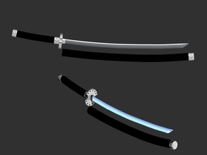 katana games-toys weapon sword bladed samurai japan games toys other 3d print model - Mito3D