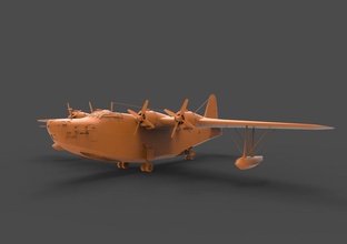 kawanishi h8k modello realistici in tempo reale gioco basso poli militare di trasporto vecchio aeromobili collezione il veicolo l'esercito fighter usa raf giappone mondo guerra giochi i giocattoli 3d print model - Mito3D