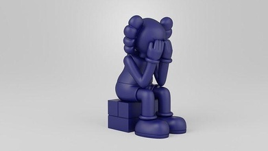 kaws 2 3d yazdır statik şekil arkadaş heykel tasarım çağdaş karakter koleksiyon mimari dekorasyon taramalar karikatür iç oyuncak popüler heykelcik oyunlar medicom 3dprint oyuncaklar 3d print model - Mito3D