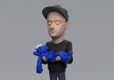 kaws authors brian donnelly print hypebeast art medicom toy esculpture character bff decoration donelly interior bearbrick cute sesame street tool holder collectibles games toys 3d print model - Mito3D