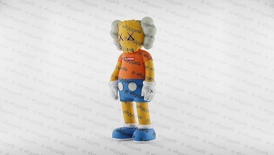 kaws bart simpson print companion art man medicom toy hypebeast esculpture character radioactive simpsons homer white sneakers springfield marge decoration interior games toys 3d print model - Mito3D