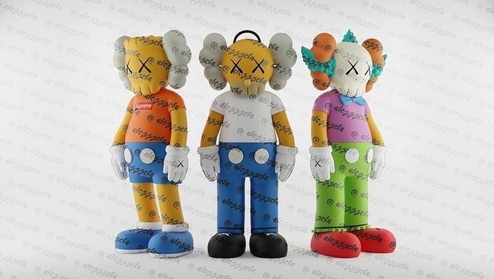 kaws bart simpson x homer krusty palyaço yazdır arkadaş sanat medicom hipebeast eskültür radyoaktif simpsons spor ayakkabı springfield marge beyaz dekorasyon iç oyunlar oyuncaklar 3d print model - Mito3D