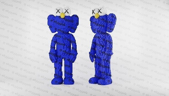 kaws bff 8 bits print companion art bape medicom toy hypebeast esculpture character holiday sesame street white gone wear sneakers supreme scifi games toys 3d print model - Mito3D