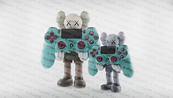 kaws controller stand play station xbox print ps4 ps5 game holder toy art tool mobil tripod video gadgets interior decoration games toys 3D print model - Mito3D