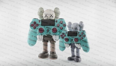 kaws controller stand play station xbox print ps4 ps5 game holder toy art tool mobil tripod video gadgets interior decoration games toys 3d print model - Mito3D