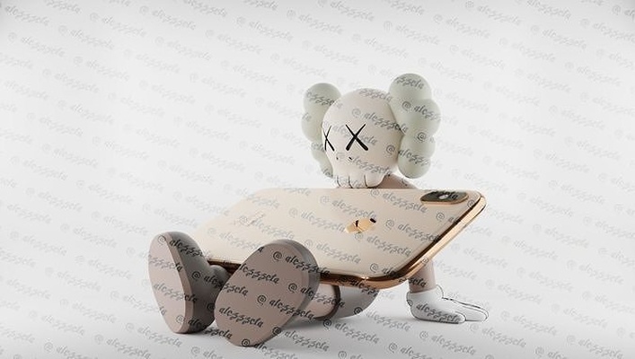 kaws holder holiday taipei - cellphone stand print ps4 ps5 controller game toy art tool gadget mobil tripod play station companion bape medicom hypebeast esculpture sculptures 3d print model - Mito3D