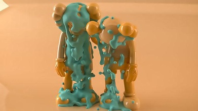 kaws arkadaşlar sıvı sanat heykel yüce bape hipebeast ayı tuğlası yeezy nike beyaz kapalı çağdaş oyuncak tasarımcı oyuncaklar kawsart reçine yazdır oyunlar heykeller 3d print model - Mito3D