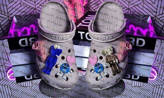 kaws Jibbitz charme companheiro bff impressão hipebesta arte Medicom brinquedo anime crocs botão encantos chaveiro presente interior acessórios sapato colecionáveis Bearbrick desenho animado decoração PIN moda sapatos 3d print model - Mito3D
