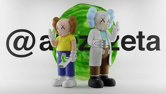kaws rick sanchez x morty smith middle finger print kaws middle rick morty medicom vinyl sanchez smith finger sofubi flask collection cartoon picklerick portal collectibles bearbrick sneakers love fun games toys games toys  3d print model - Mito3D