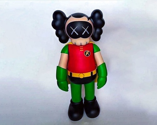 kaws robin print hypebeast batman medicom toy esculpture teentitans darkknight superhero dc brian donelly bruce wayne companion bape joker decoration collectibles games toys 3d print model - Mito3D