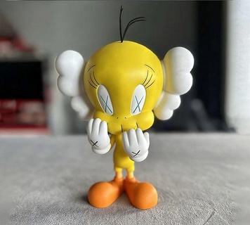 kaws tweety print companion art bape medicom toy hypebeast esculpture character holiday sesame street white gone wear sneakers interior cute games toys 3d print model - Mito3D