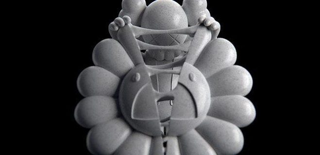 kaws Murakami 3d Drucken Fan Art Sammlerstück Sofubi Kunst Skulpturen Charakter Hypebeast Begleiter bape Nike Sesam Straße Weiß tragen Turnschuhe höchste Schuhwerk Spielzeuge 3d print model - Mito3D