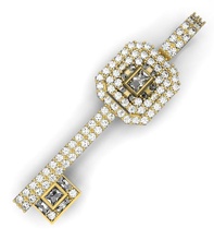 kay gemme gioielli chiave ciondolo oro lucente art di lusso gemma la sterlina argento ciondoli 3d print model - Mito3D
