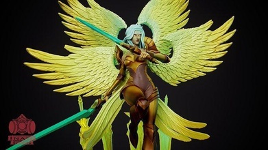 kayle liga of leyendas ángel jajaja figura patreon estatua juegos juguetes arte esculturas 3d print model - Mito3D