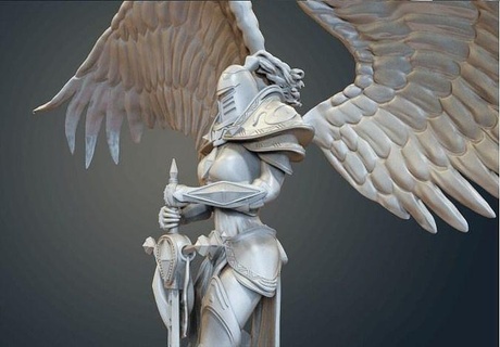 kayle statue 3d print model printing pentakill lost chapter lol league legends wild games toys psyops dragon slayer dragonslayer figure charater game miniatures figurines wings art sculptures 3d print model - Mito3D