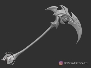 kayn scythes cosplay league of legends - stl file lol weapons print games toys accessories fashion champion character halloween printable battle jinx equipment fantasy fishbones 3d print model - Mito3D