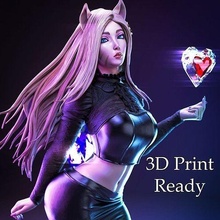 kda castor fêmea moda humano mulher corpo jogos brinquedos 3d print model - Mito3D