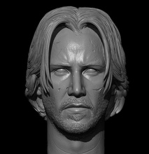 Keanu reeves John mèche 1 12 hd version 3d impression modèle portrait visage statue sculpture 3d print model - Mito3D