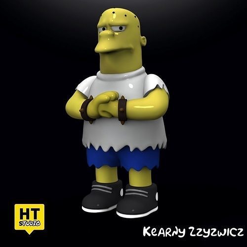 kearny zzyzwicks Simpsons Homer Karikatur Simpson Charakter Bart Kunst Spielzeug Springfield Spielzeuge tv Marge Lisa Nelson Muntz Gang schikanieren Spiele 3D print model - Mito3D