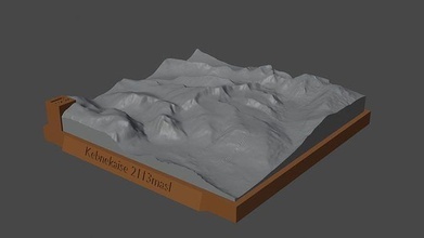 Kebnekaise Berg Landschaft Vulkan Terrain Umgebung Natur Photogrammetrie Elevation Wissenschaft 3d print model - Mito3D