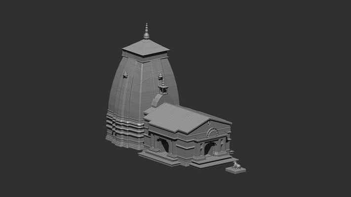 kédarnath temple inde hindou shiv ganesha statue maison 3d print model - Mito3D