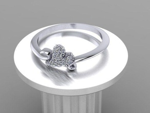 keep my heart jewelry woman fashion precious romance shining printable jewel diamond ring 3dprinting love gem gold silver girl rings spring summer 3d print model - Mito3D