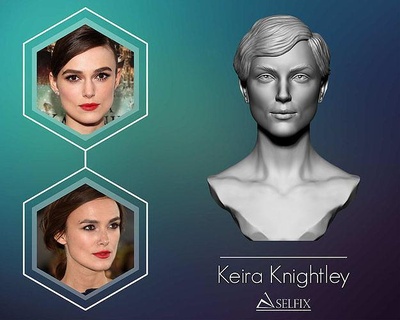 keira knightley bust sculpture british actress portrait statue people face art sculptures woman 3d print model - Mito3D