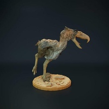 keleken ahşap heykel of kuş hayvan yaratık şekil mini minyatür buz yaş tarih öncesi terör tüyler dnd devri etobur tüylü paleoart kuşu titaniler sanat heykeller 3d print model - Mito3D