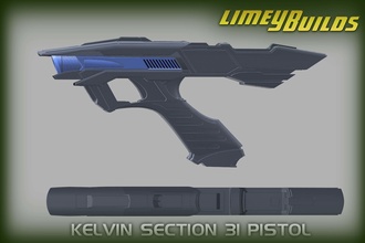 kelvin 31 phaser pistola stella trekking puntello replica passatempo fai buio 3d print model - Mito3D