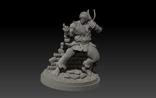 ken street fighter miniature character 3dprint figure streetfighter boardgame human print games toys board 3d print model - Mito3D