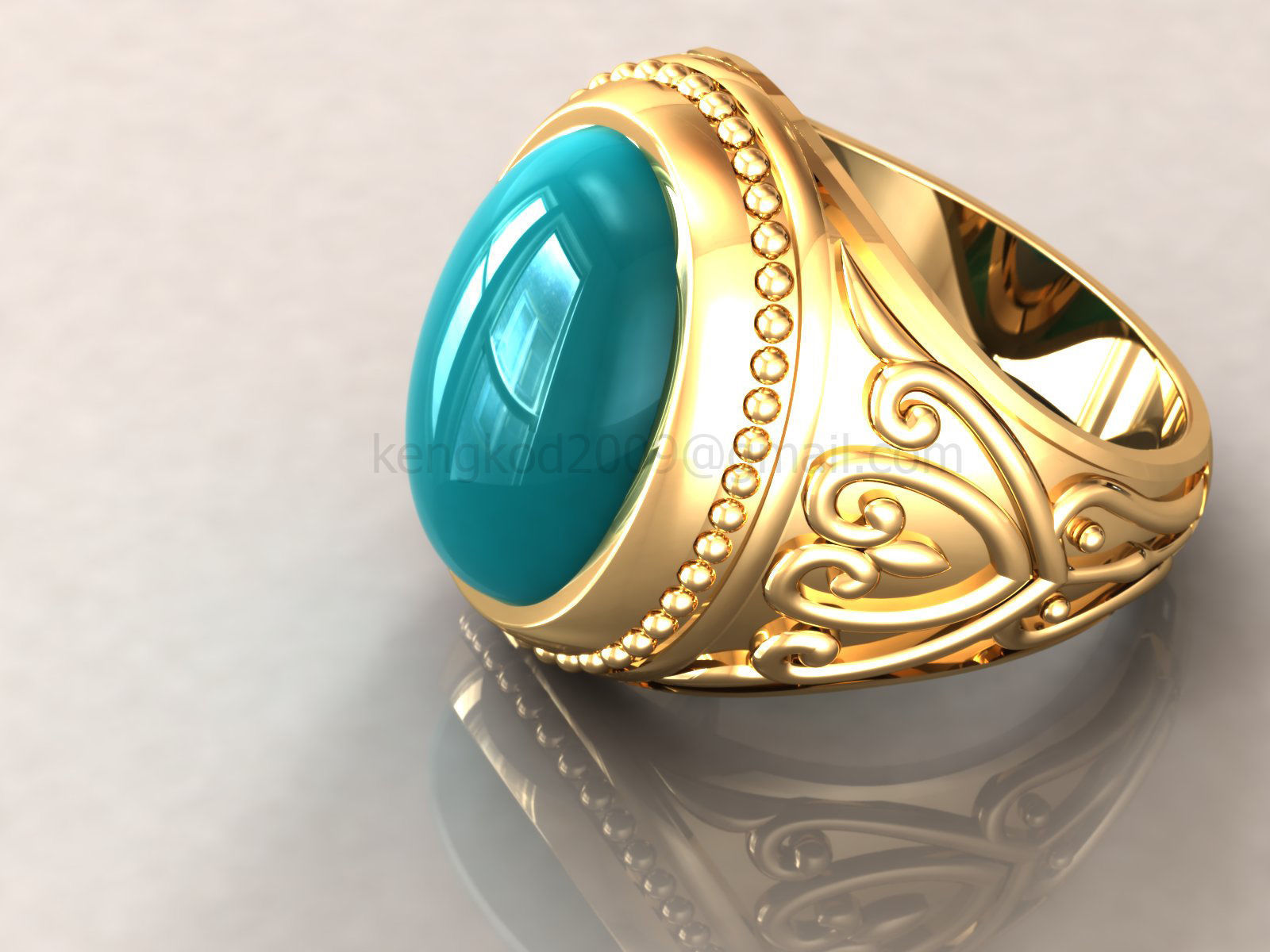 kengkod36 ouro anel turquesa pedra ametista brilhante diamantado diamante esmeralda noivado livre gema joias preciosa jóia jóias joalheria platina precioso argolas rubi safira 3D print model - Mito3D