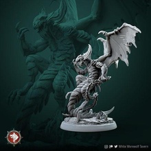 kerrafius taskmaster 32mm pre-supported miniature toy play 3dminiature devil demon creature presupported pre supported tabletop dnd monster wings wargame wargames boardgame games toys board 3d print model - Mito3D