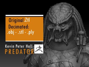 kevin peter hall - predator art alien hunter creature schwarzenegger 80s sculpture statue sculptures 3d print model - Mito3D