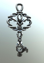 clé-1 bijoux clé les touches pendentif de l'impression pendentifs 3d print model - Mito3D