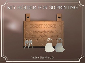 key holder 3d printing interior decoration modern decor room living office design exterior 3dprinting house accessories 3d print model - Mito3D