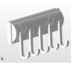schlüssel halter unterstützung 5 haken stilvoll voronoi muster mail slot design veranstalter büro haus zubehör haushaltswaren innere modern möblierung liefern schlüsselbund aufhänger 3d print model - Mito3D