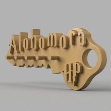 schlüssel halter unterstützung harry töpfer alohomora schlüsselhalter llaves llave potter hp buchstabieren fluch zuhause haus casa zubehör 3d print model - Mito3D