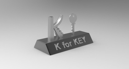 k key model business victory body sculpture kids toy champion art statue technology education learning games toys 3d print model - Mito3D