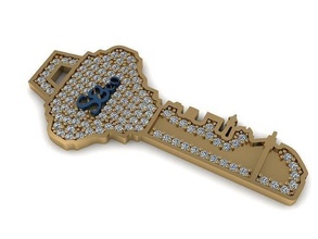 anahtar kolye 440 illüstrasyon retro geleneksel Sanat bağ sembol tasarım şekil gösterge bağlayıcı dizin sitoplazma yön Bilim stilize imleç boyalı ayrık takı kolyeler 3d print model - Mito3D