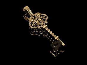 key pendant jewelry gold platinum accessory silver printable pendants 3d print model - Mito3D