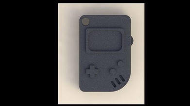 keychain gameboy 3d 3dprinting simple advertising 3dmodel game toy design gift games toys 3d print model - Mito3D