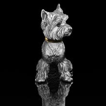 chaveiro pingente yorkshire terrier escultura estátua cão fofa artístico decoração impressão cnc joalheria 3d print model - Mito3D