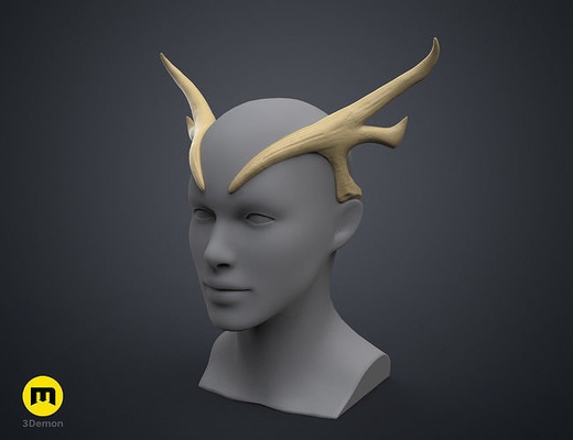 schlüsselworte geweih tiara legende of vox machina kritisch rolle charakter dnd druide natur tier weiblich cosplay kopfbedeckung krone stirnband hörner magie schlüsselbund mode 3d print model - Mito3D