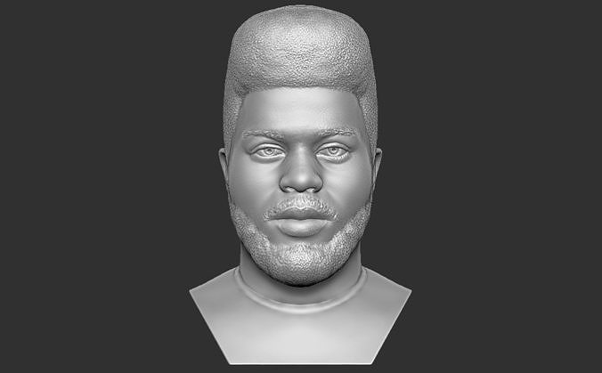 khalid busto 3d impresión música cantante músico khaled dj Sheeran semana eilish Bieber rapero eminem tupac biggie Kanye Oeste celebridad famoso humano personas Arte esculturas 3D print model - Mito3D