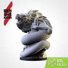 khan s dragon statue serpent creature magical warhammer 40k marine marino space star wars witcher monster thrones chaos elf genghis sea games toys game accessories 3d print model - Mito3D