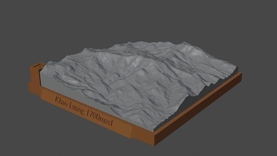 desiderio luang montagna paesaggio vulcano terreno ambiente natura fotogrammetria elevazione dem scienza 3d print model - Mito3D