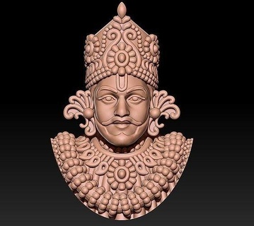 khatushyam ji pendant god indian jewellery jewelry pendants art khatushyamji shivji laxmiji ganesh jewel vishnuji avater bagwan statue 3d print model - Mito3D